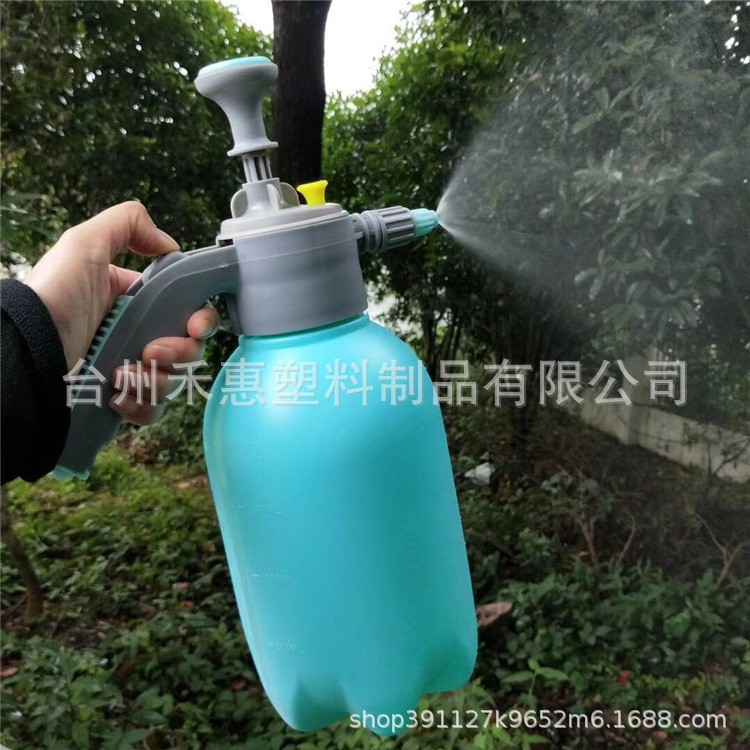 塑料喷雾器 2L气压浇花喷水壶 马卡龙粉蓝系洒水喷雾壶