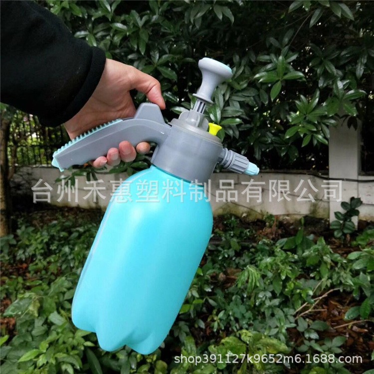 塑料喷雾器 2L气压浇花喷水壶 马卡龙粉蓝系洒水喷雾壶图2