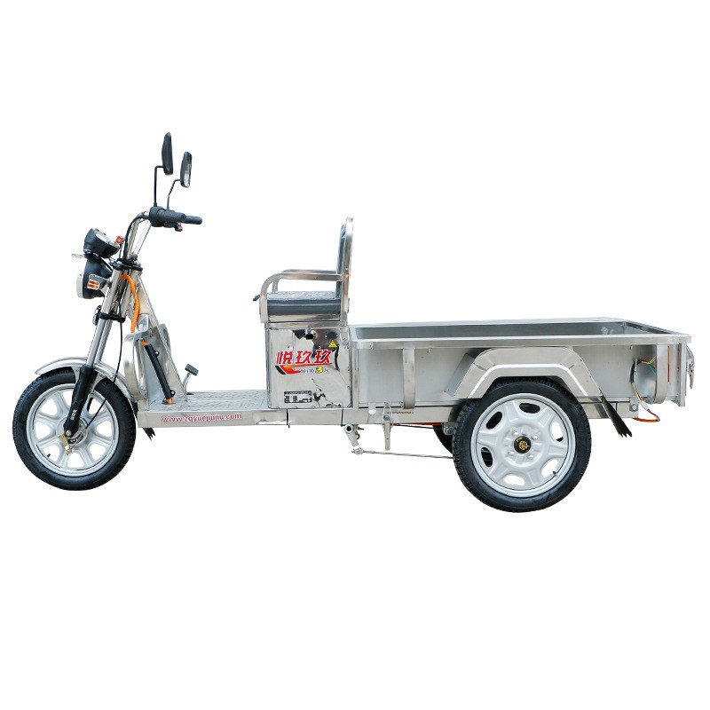 悦玖玖 1.22米精灵不锈钢平板载重家用拉货摆摊翻斗农用山区运输图3
