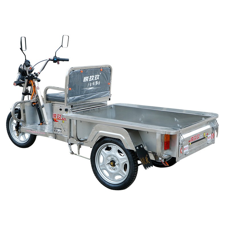 悦玖玖 1.22米精灵不锈钢平板载重家用拉货摆摊翻斗农用山区运输图4