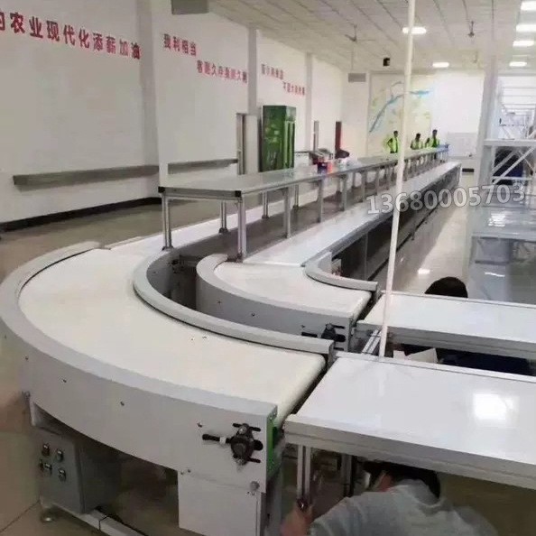 不锈钢流水线pu食品级输送带传送带车间小型皮带输送机爬坡传送机图2