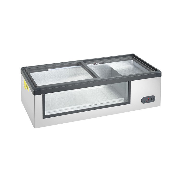 雪村平台柜 商用卧式冷藏冷冻平台冷柜 地摊摆摊大排档烧烤展示柜图4