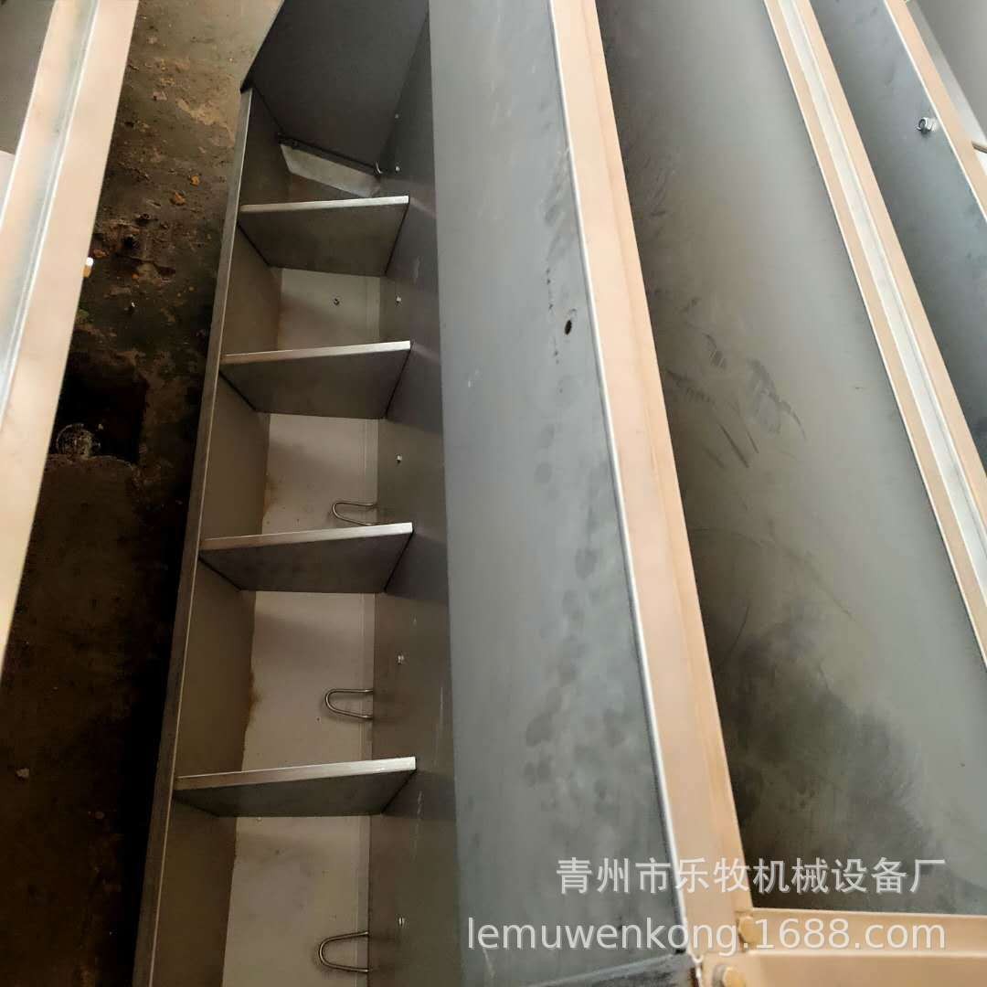 定做双面不锈钢猪食槽 可调节自动下料育肥猪料槽 加厚节能猪料槽图4