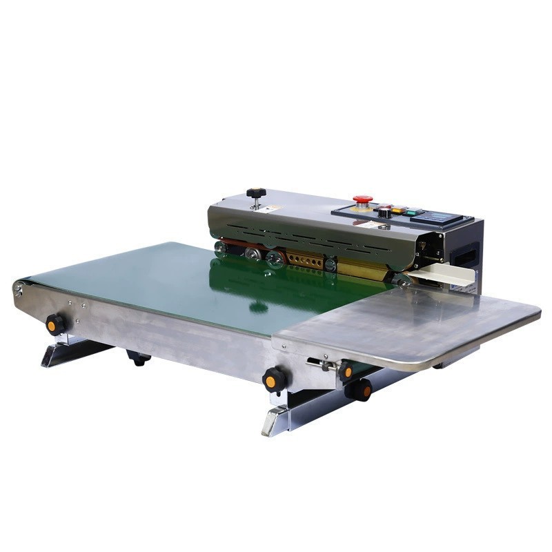 10KG大米面粉封口机 加宽型连续式封口机 塑料袋钢印打码封口机图5