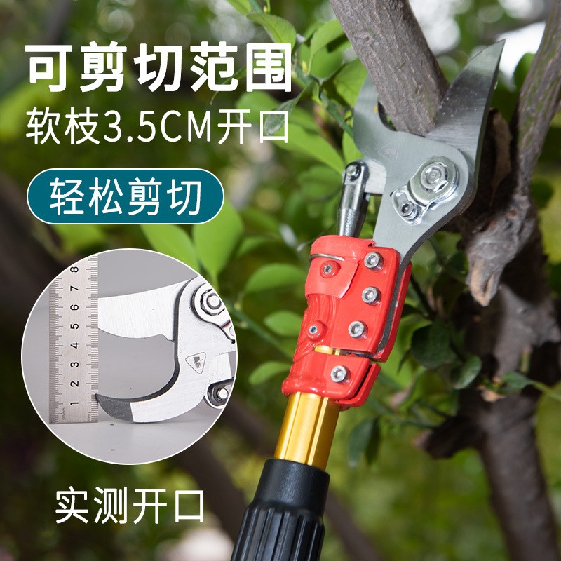 4公分可任意加长电动高枝剪园林树枝大功率锂电修枝剪图3