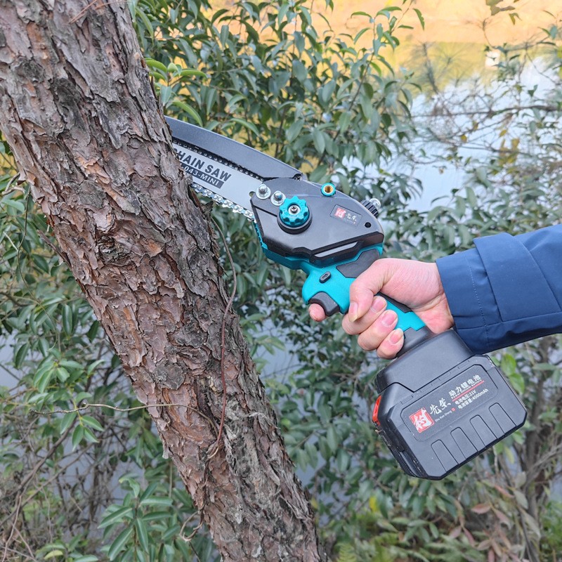 树先生家用小型8寸无刷锂电电动修枝电链锯果树锯伐木锯锂电锯图3