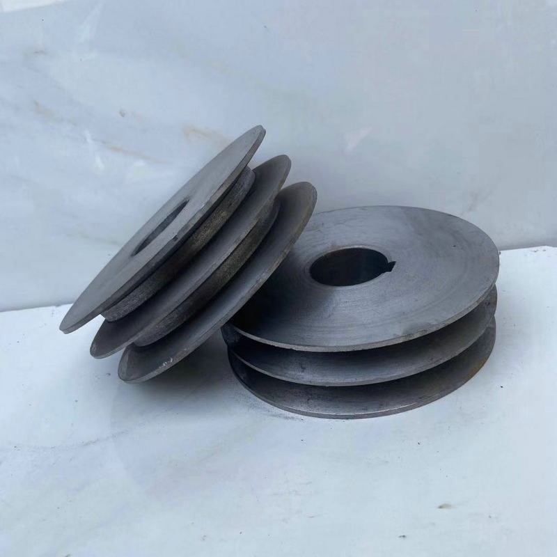 厂家供应黑色皮带轮滑轮电机转动盘皮带输出轮铸钢皮带轮图4