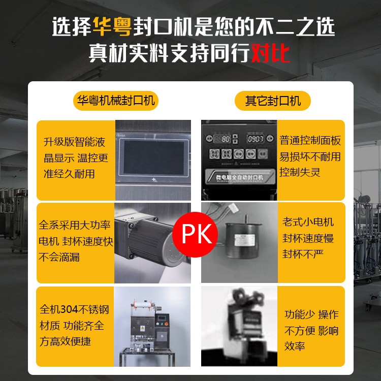 华粤全自动锁鲜盒封盒机红烧肉封膜机豆制品气调包装机咸菜封盒机图3