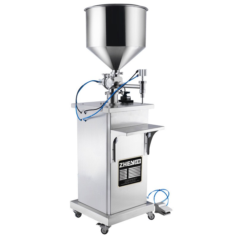 正恒ZH-D膏体定量灌装机 气动凝胶灌装机 半自动化妆品蜂蜜罐装机图5