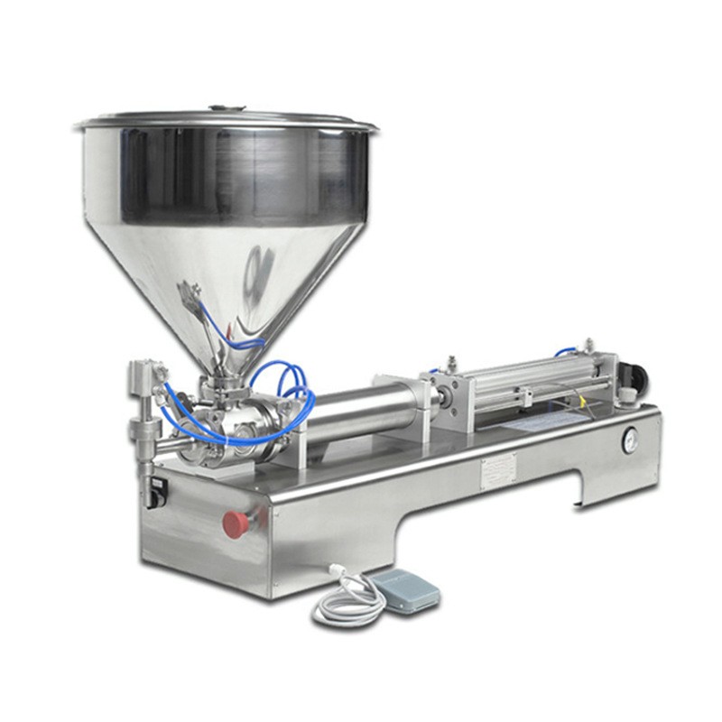 半自动单头膏体灌装机卧式气动小型酱料食用油白酒精油定量罐装机图5