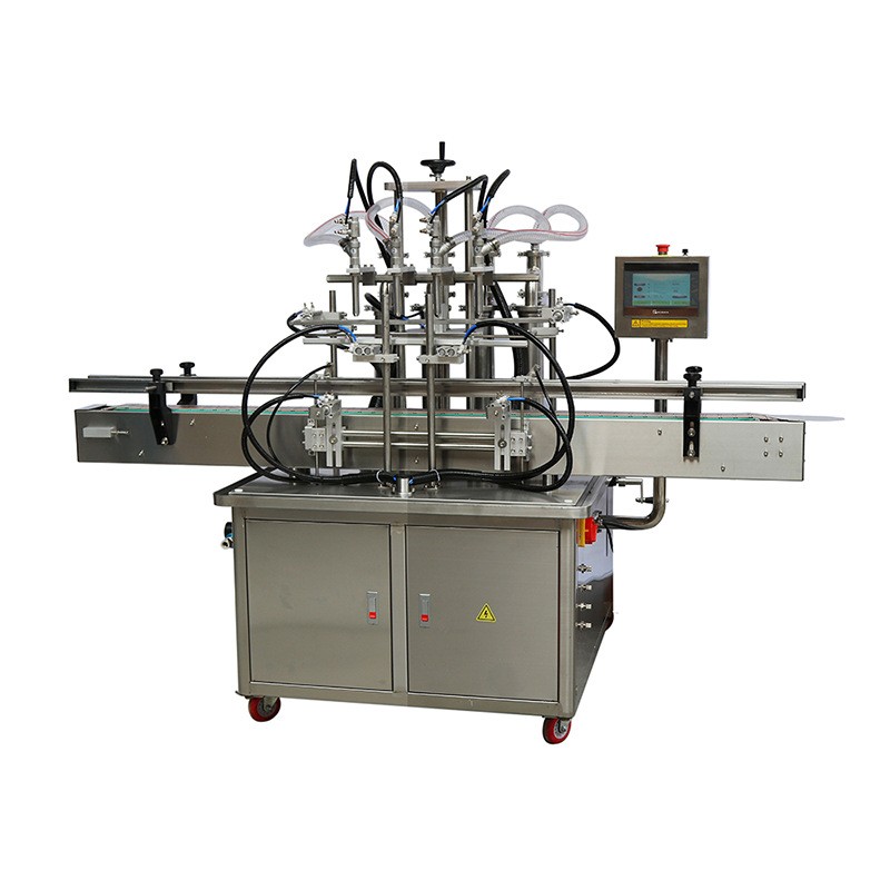 定制全自动四头液体罐装机生产线 洗衣液玻璃水软饮料精油灌装机图5