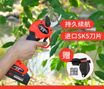 厂家直销SK5电动修枝剪果树剪刀充电式园林锂电剪枝剪刀树枝电剪图4