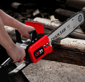 12寸充电式电锯家用小型手持锯锂电锯户外链锯砍树伐木锯支持跨境图5