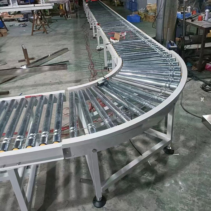 自动化滚筒输送机滚轮传送带转弯道拐角顶升移栽升降输送线流水线图4