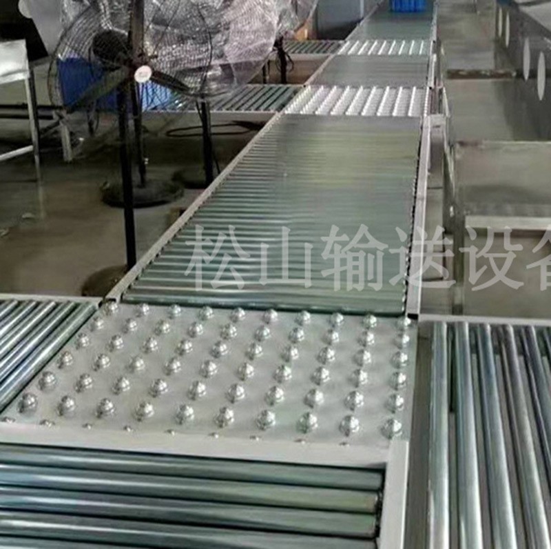 动力滚筒线输送机传送带托辊输送带无动力流水线手推滚轮架地滚线图4