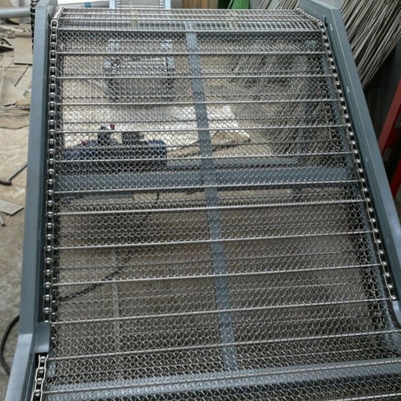 宁津网带爬坡式输送机食品果蔬传送不锈钢网带网链挡板提升机图3