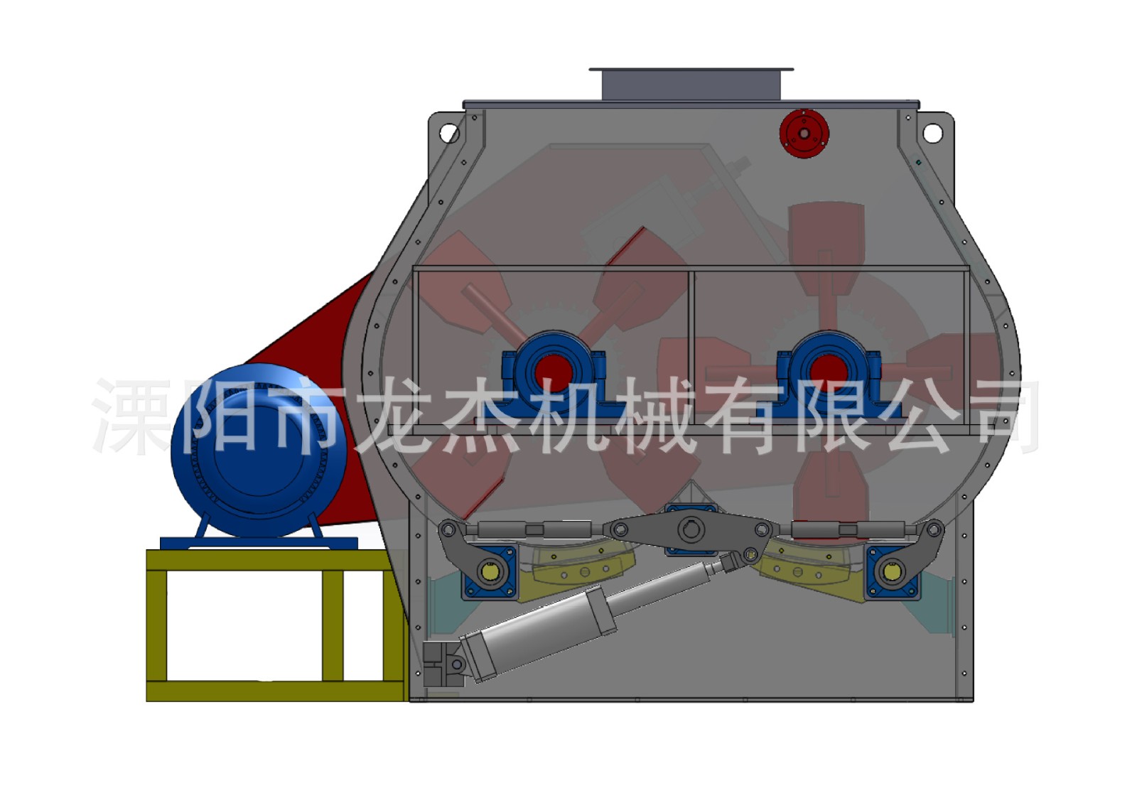 SSHJ0.2碳钢饲料、预混料、化学、医药双轴桨叶混合机图3