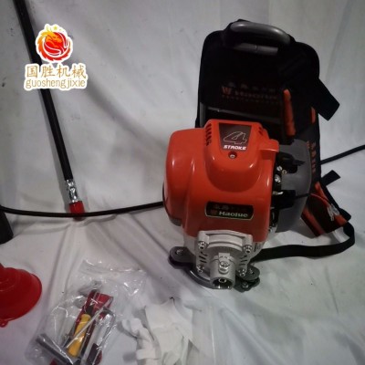 豪爵黑金刚割草机四冲程背负式小型除草机多功能松土农用开荒家用