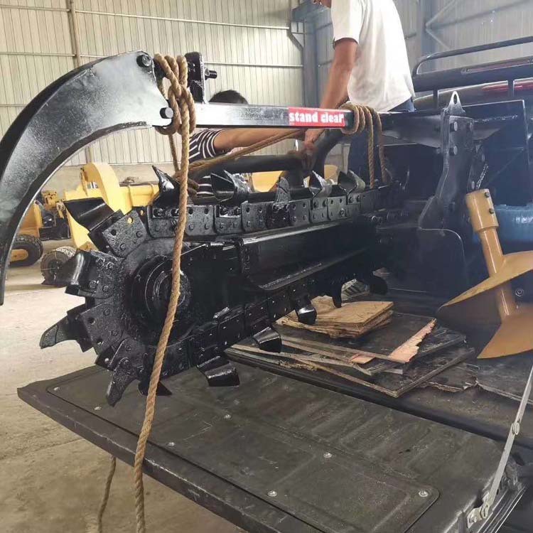 电力埋线缆用挖掘机配开沟机 液压挖沟机价格 挖掘机改装开沟机图3