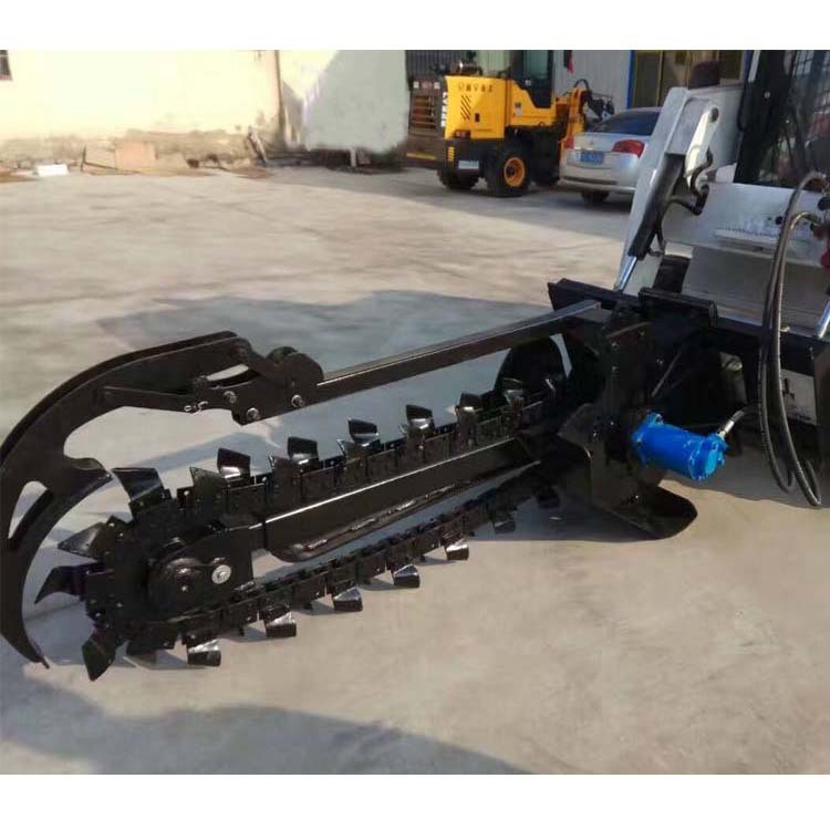 60挖掘机安装链条式开沟机 自来水管工程线缆开坑机图4