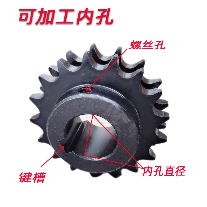 4分有孔链轮12/15/18/20/22/24/25工业齿轮传动链轮齿轮厂家现货图3