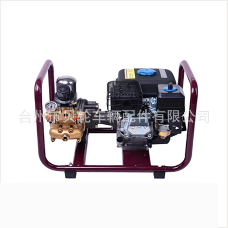 手提框架镀铬免黄油直连打药机 三缸直连高压柱塞泵喷药喷雾机器图3