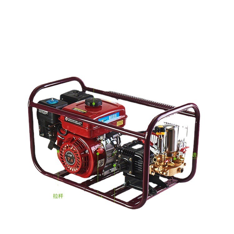 批发农用168F170F小型汽油机打药机26 30柱塞泵喷灌喷雾器图2
