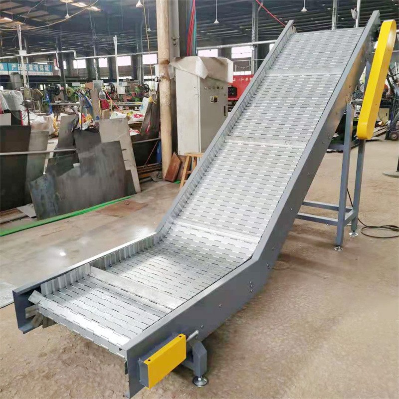 链板提升机 爬坡链板输送机不锈钢网链输送机耐高温流水线传送机图2