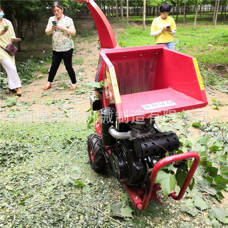 干鲜柠条粉碎机 手推式粗细树枝切碎机 农用多功能农作物碎枝机图5