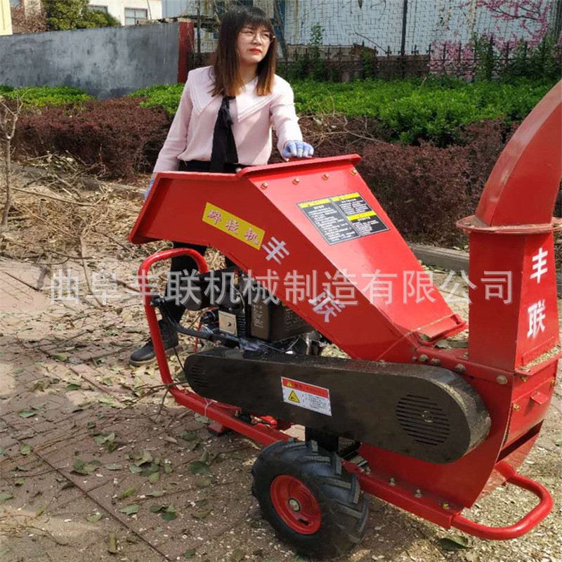 干鲜柠条粉碎机 手推式粗细树枝切碎机 农用多功能农作物碎枝机图3