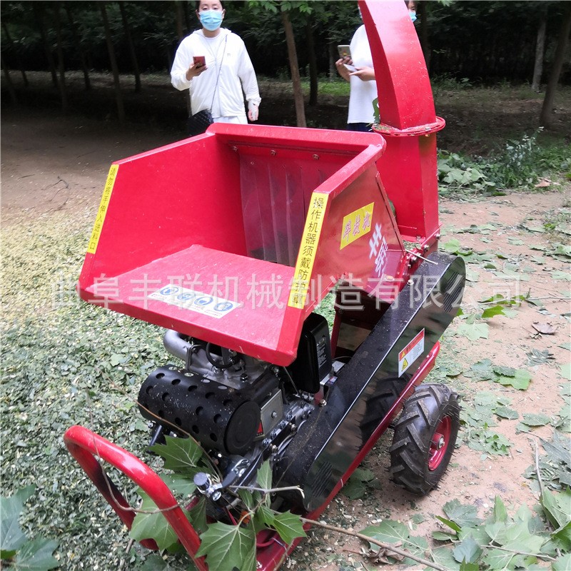 干鲜柠条粉碎机 手推式粗细树枝切碎机 农用多功能农作物碎枝机图4