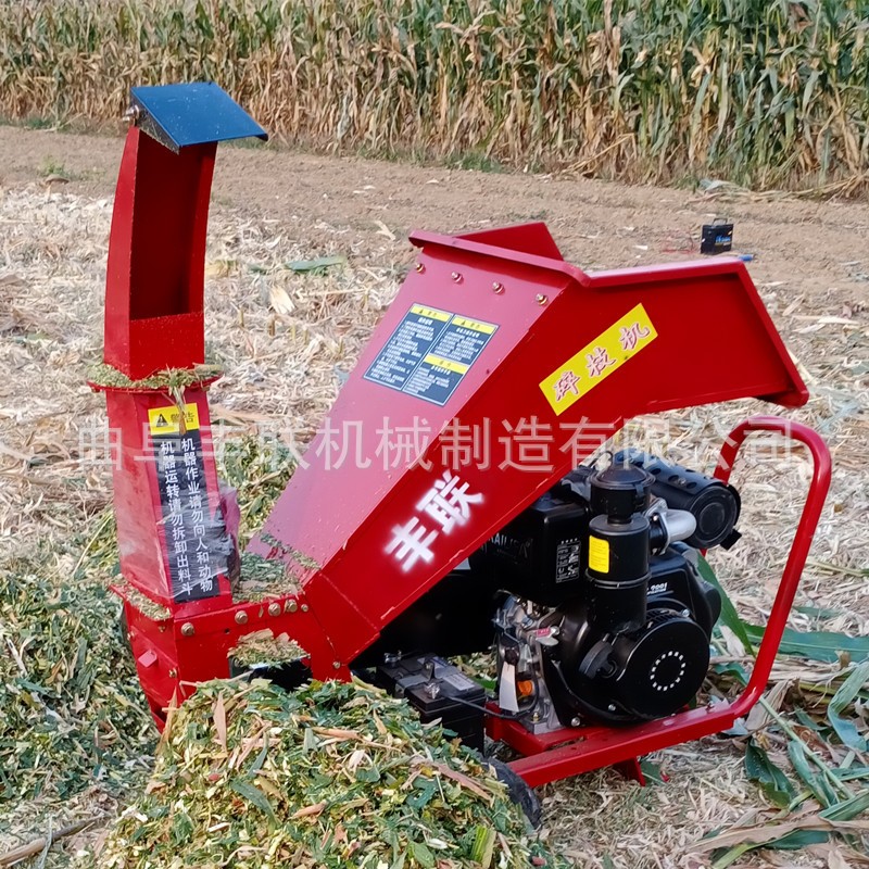 小型自动果园树木粉碎机 柴油电启动移动式园林绿化树枝打碎机图3