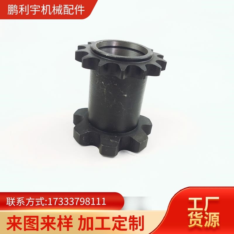 现货批发 带台链轮不锈钢链轮工业用传动双排链 河北厂家图4