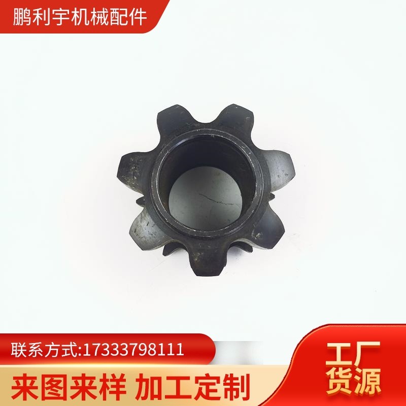 现货批发 带台链轮不锈钢链轮工业用传动双排链 河北厂家图2