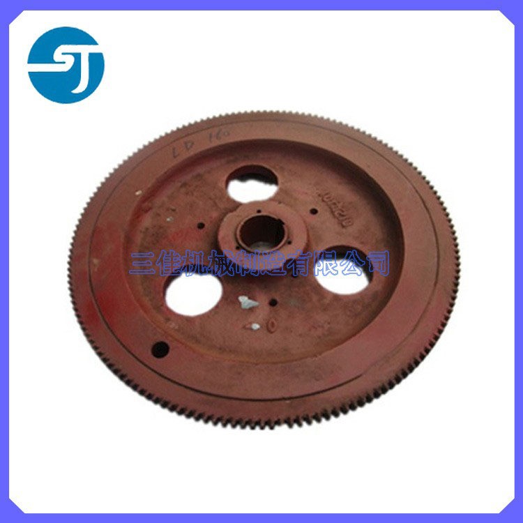 庞口批发单缸柴油机农机配件 山东泰安厂家直销 ZS1115柴油机飞轮图4