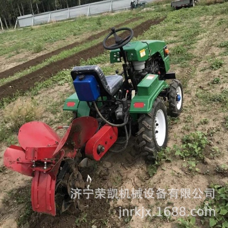 农场小四轮旋耕机12迷你拖拉机犁地松土除草拖拉机二驱单缸拖拉机图3