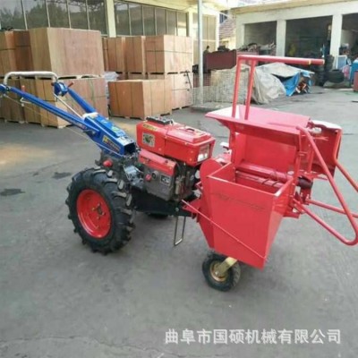 玉米收获粉碎机 柴油单行玉米收获机 直联电启动玉米收获还田机