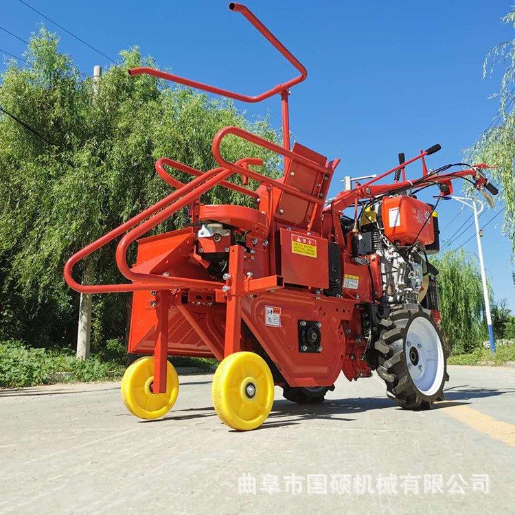 玉米收获粉碎机 柴油单行玉米收获机 直联电启动玉米收获还田机图2