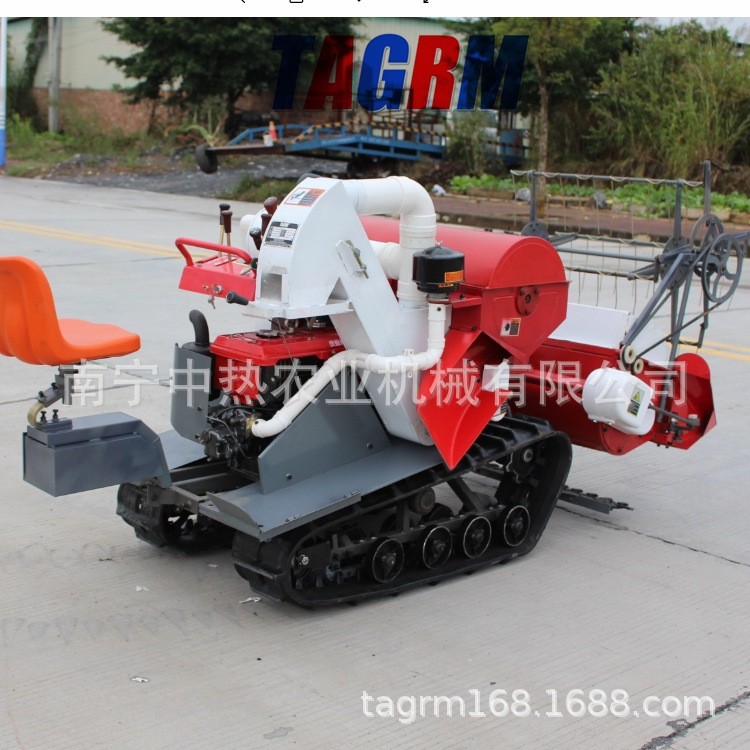 履带式全喂入全自动小型水稻收割机 小麦收割机 谷物收获机割晒机图3
