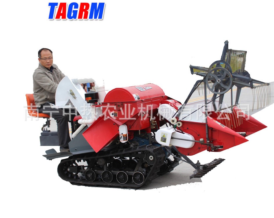 履带式全喂入全自动小型水稻收割机 小麦收割机 谷物收获机割晒机图5