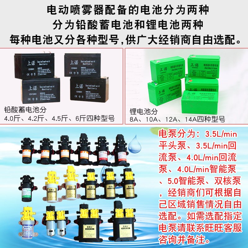 背负式电动喷雾器18L/20L高射程雾化农用可调锂电瓶打农药喷雾器图2