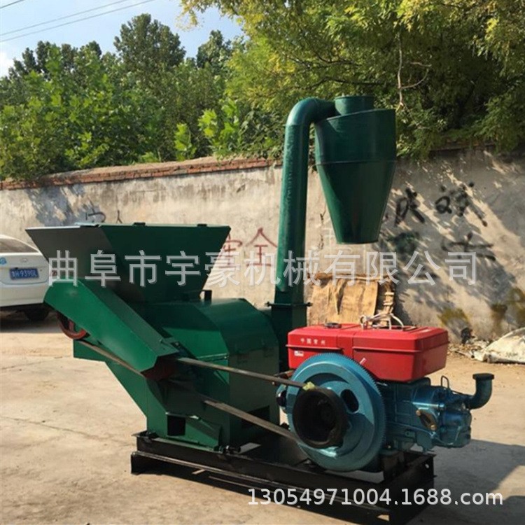 家用养羊饲料粉碎机 锤片式秸秆粉草机 沙克龙除尘草糠饲料机图3