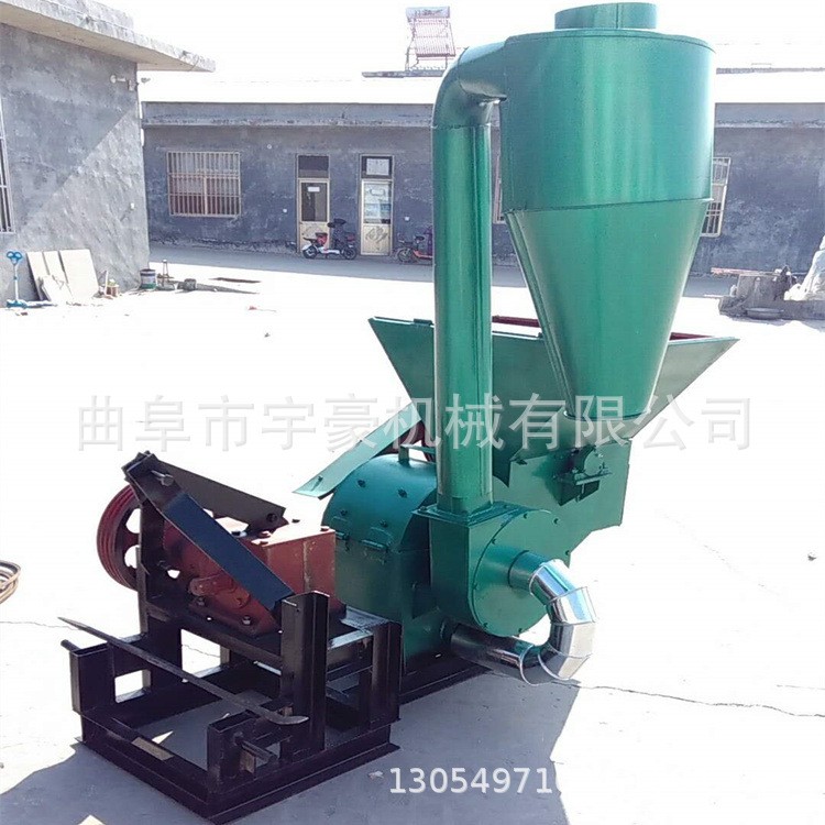 家用养羊饲料粉碎机 锤片式秸秆粉草机 沙克龙除尘草糠饲料机图4