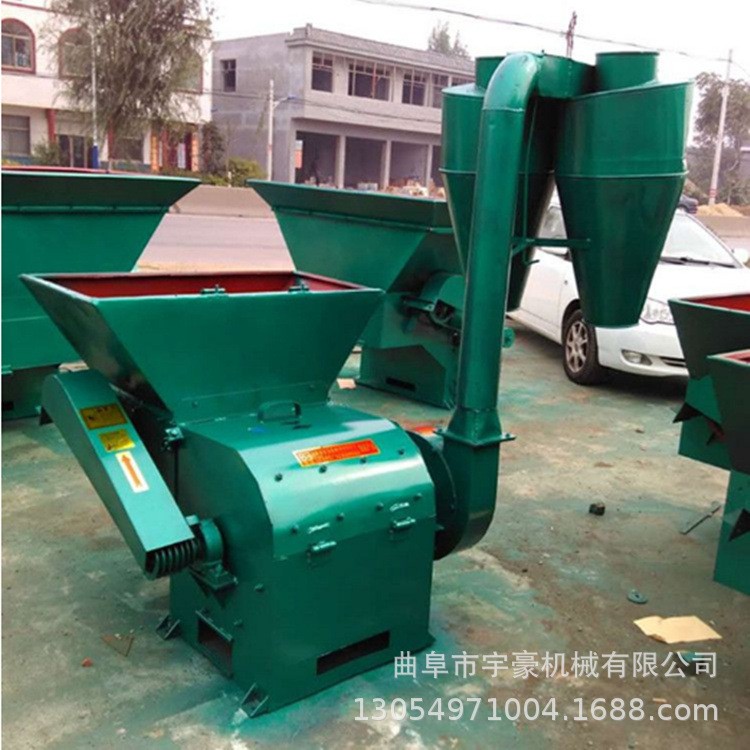 家用养羊饲料粉碎机 锤片式秸秆粉草机 沙克龙除尘草糠饲料机图1