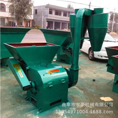 家用养羊饲料粉碎机 锤片式秸秆粉草机 沙克龙除尘草糠饲料机