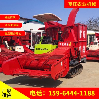 玉米秸秆收割粉碎机 稻草小麦青贮机黄储机地滚刀轮式收获机