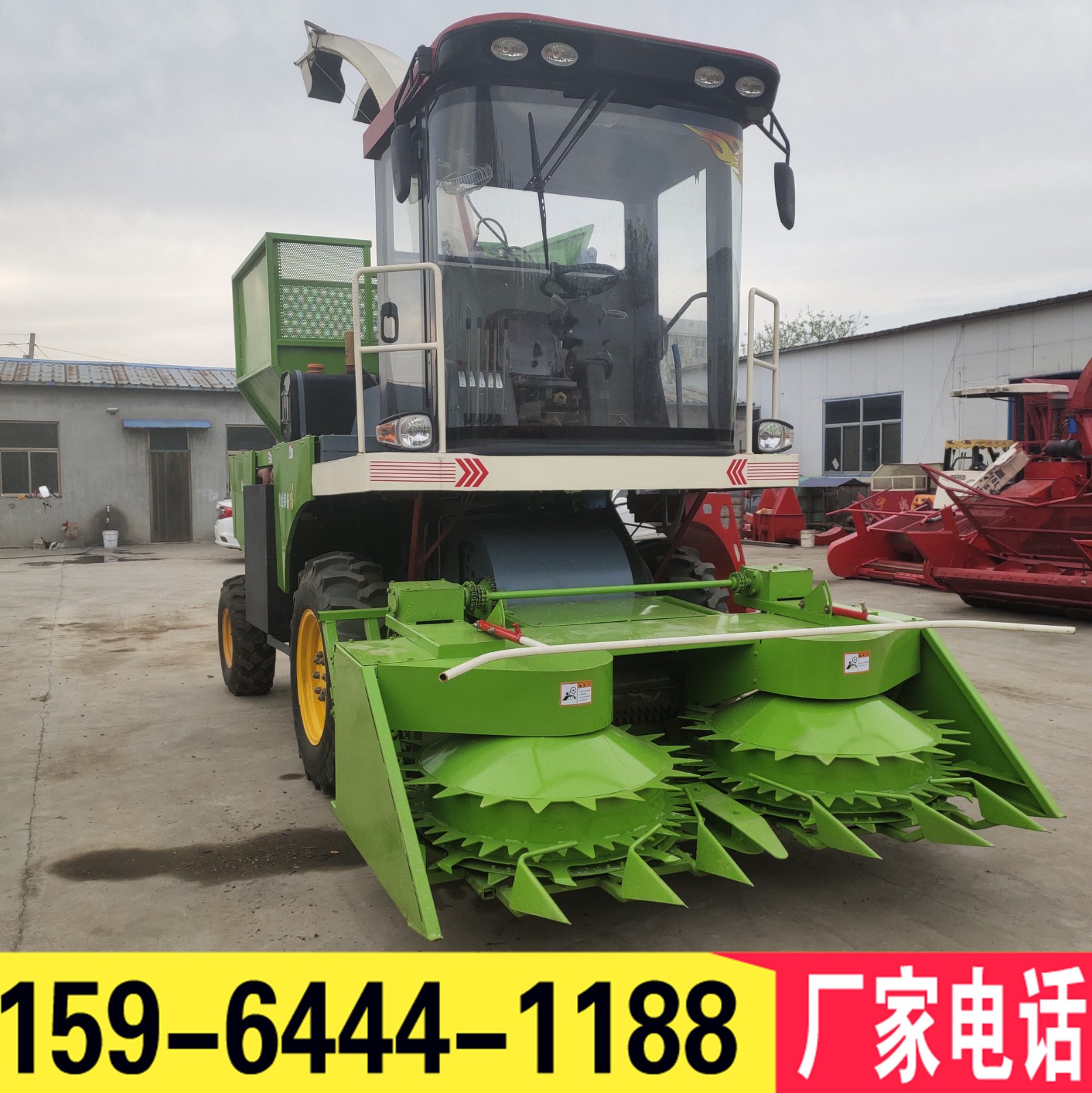 玉米秸秆粉碎收割机青储机青贮饲料牧草回收打包打捆机圆盘式