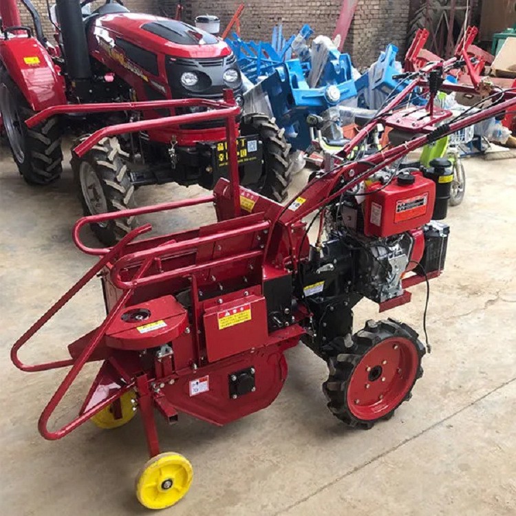 批发小型直联玉米收割机 家用新款柴油电启动玉米收获粉碎一体机图3