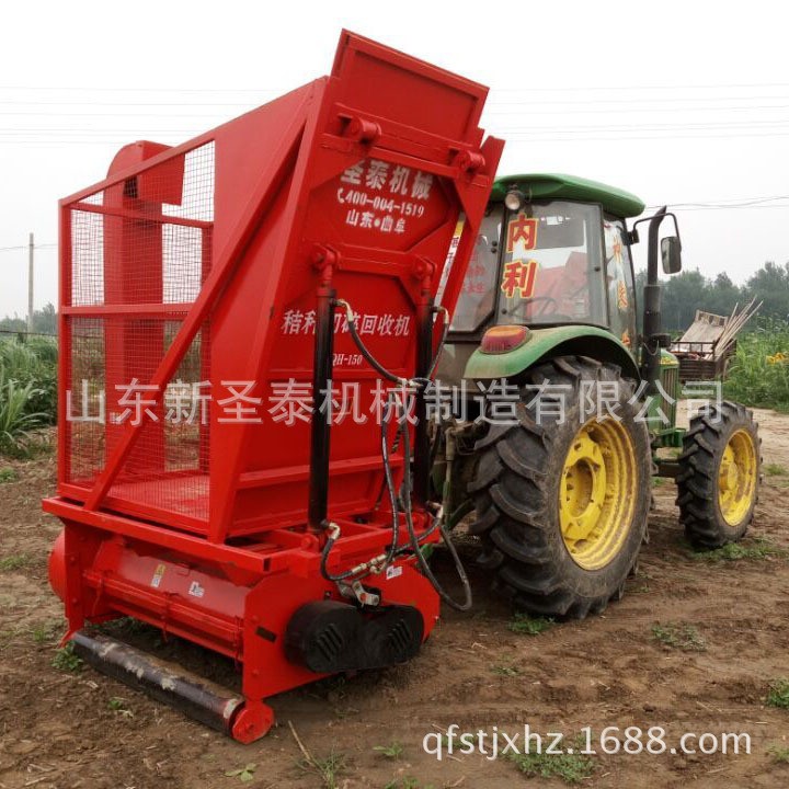 秸秆二次粉碎回收机 高效率秸秆青储回收机 拖拉机带的收割机图3