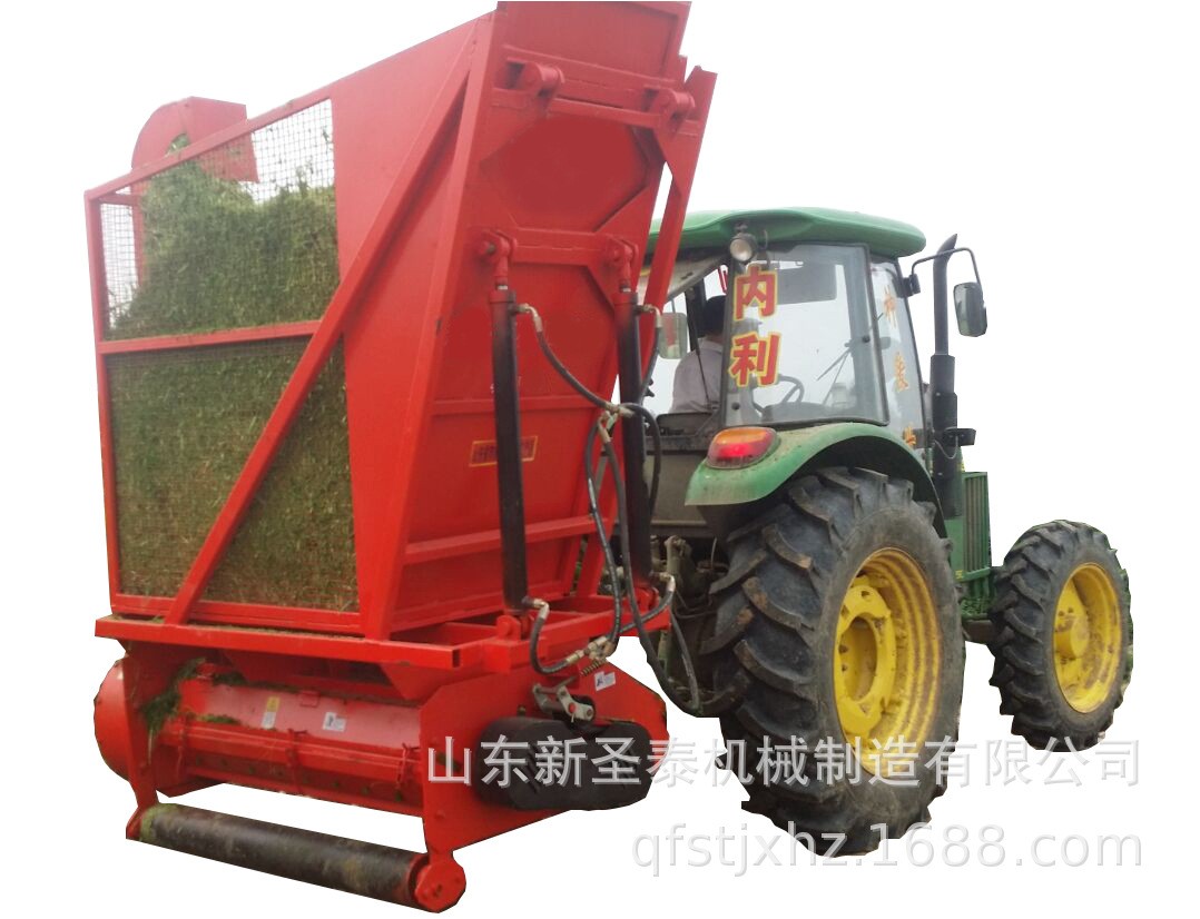 无土秸秆草料回收机养牛设备四轮带草料青储回收机二次粉碎收获机图5